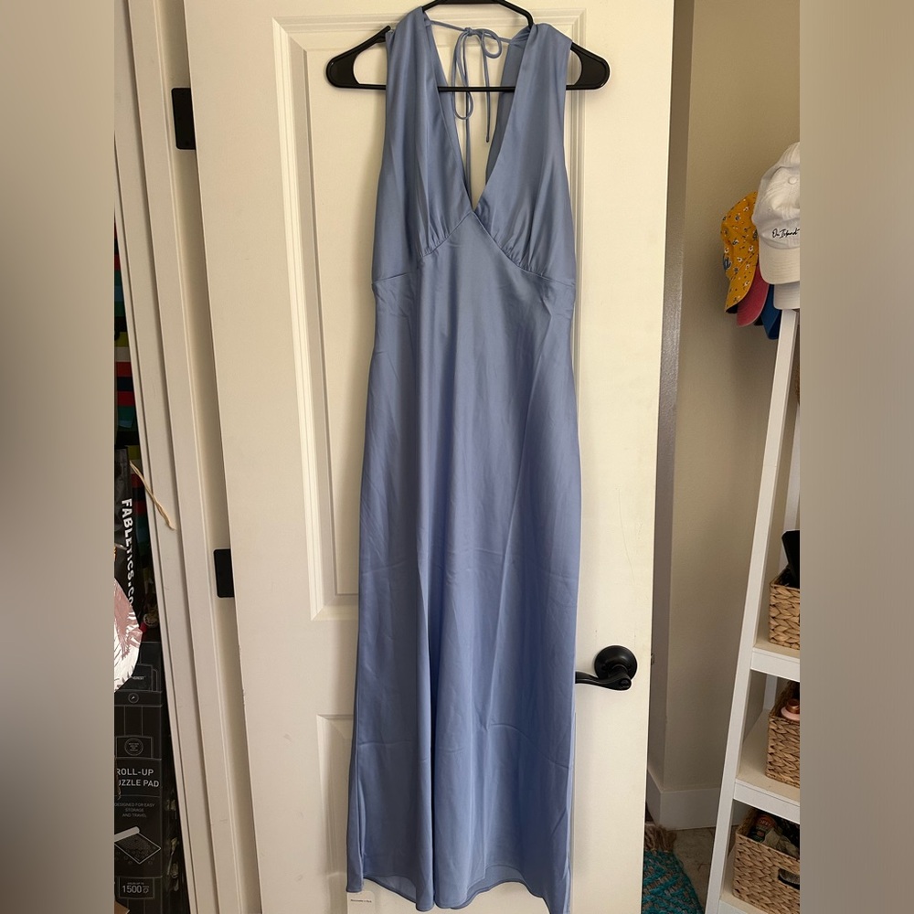 Abercrombie & Fitch Women’s Plunge Cowl Back Maxi Dress